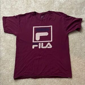 Fila Red Short Sleeve Tee Size L